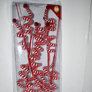 ZHANYIGY 4PC Red & White Woolen Bells Curly Pick Christmas Tree Decoration Set –